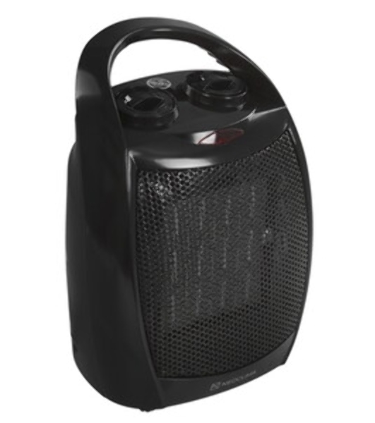Тепловентилятор Neoclima PTC-07, черный, 750/1500 Вт, 20 м2, термостат