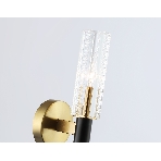 Настенный светильник Ambrella light LH55517 BK/BS/CL черный/латунь/прозрачный E14 max 40W 120*100*250, фото4