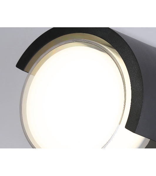 Уличный настенный архитектурный светильник ST5231 BK черный IP65 LED 4200K 12W D169*100