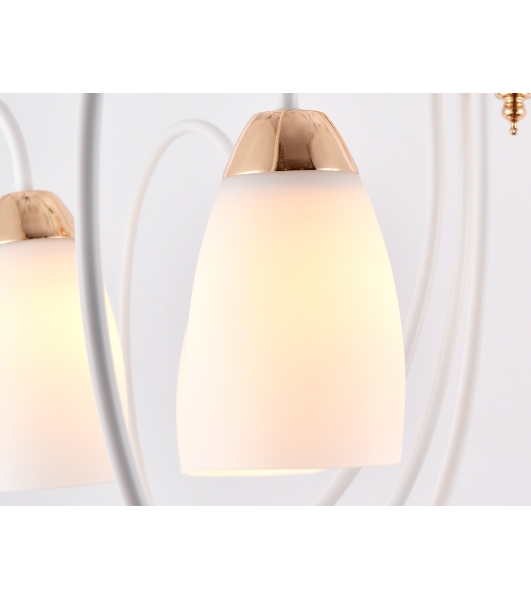 Светильник Ambrella light TR3120/6 WH/GD белый/золото E27 max 40W D850*480