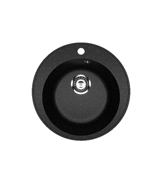 Мойка для кухни BAU Dream Pro D 48, без выпуска, черный камень