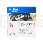 Пленочная клеящаяся лента Brother DK22211 29 мм x 15.24 м, черный шрифт, белый фон, фото2