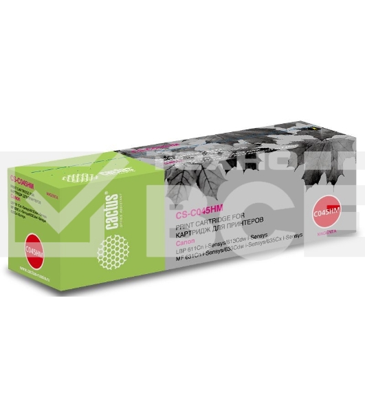 Картридж лазерный Cactus CS-C045HM пурпурный (2200стр.) для Canon LBP 611Cn/613Cdw/631Cn/633Cdw/635Cx