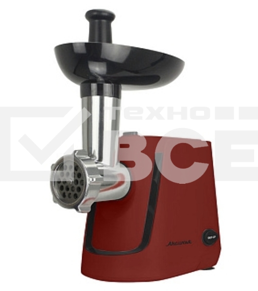 Мясорубка электрическая АКСИНЬЯ КС-2000 черный, 2000 Вт, 1.7 кг/мин, реверс, защита от перегрузки, насадки - 4