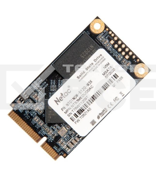 Накопитель SSD Netac N5M, 512GB, mSATA, R/W 540/490
