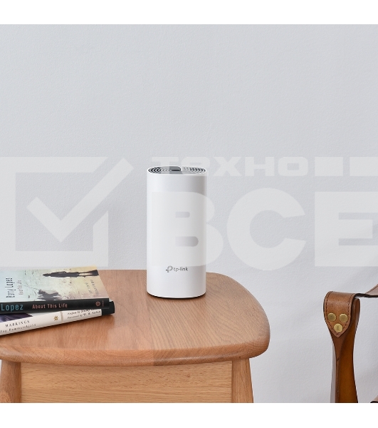 Домашняя Mesh Wi-Fi система TP-Link Deco E4 (3-Pack), 1167 Мбит/с (5 ГГц: до 867 Мбит/с + 2,4 ГГц: до 300 Мбит/с), 2 порта 100 Мбит/с, 2 встроенные антенны на каждом модуле Deco
