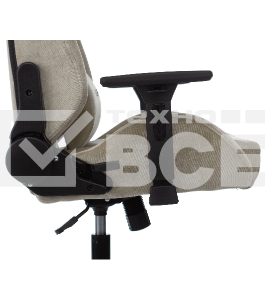 Кресло игровое Knight N1 Fabric бежевый Light-21, с подголов. крестовина металл