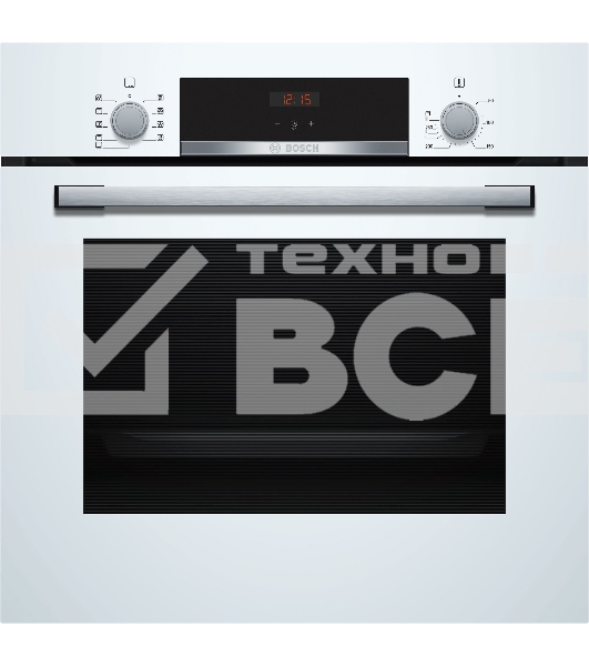 Духовой шкаф Bosch HBF534EW0Q Встраиваемый электрический духовой шкаф 60 x 60 cm Белый, 66 л, Размеры прибора (мм) 595 x 594 x 548 mm