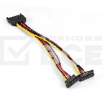 Кабель питания SATA ExeGate EX-CC-SATAM2F-0.15A (15pin M/2x15pinF, угловые разъемы, 0,15м), фото2