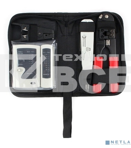 Монтажный инcтрумент Gembird TK-NCT-01 Набор инструментов для работы с локальной сетью (4 предмета) набор