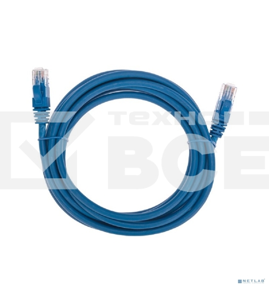 Патч-корд U/UTP Rexant категория 6, RJ45-RJ45, неэкранированный, 26AWG, LSZH, синий, 3 м
