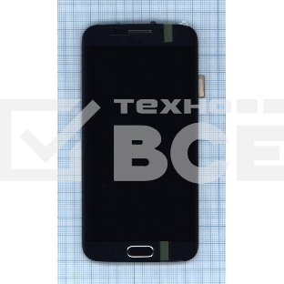 Дисплей для Samsung Galaxy S6 Edge SM-G925F черный с рамкой