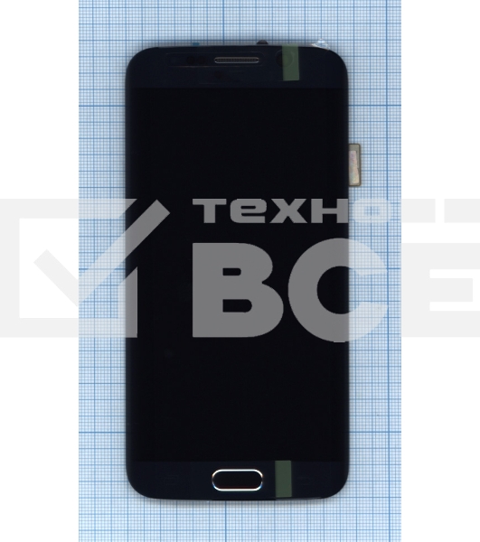 Дисплей для Samsung Galaxy S6 Edge SM-G925F черный с рамкой
