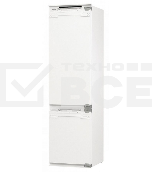 Встраиваемый холодильник Gorenje NRKI519E82WF, 193 см, электронное управление, цифровой дисплей, Wi-Fi, NoFrost Dual, Multiflow 360, контейнер CrispZone с контролем влажности, функция ConvertActive, AdaptTech, MultiAdjust, жесткое крепление, инверторный компрессор, уровень шума 35 дБ