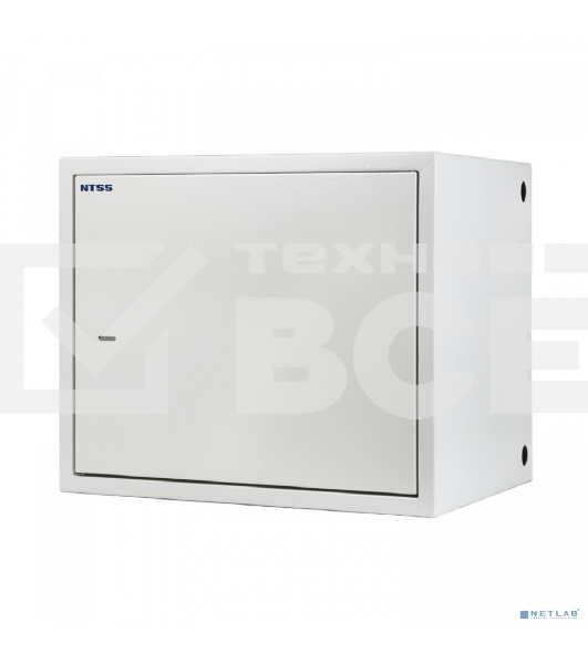 Шкаф настенный антивандальный распашной NTSS WAR 14U 600*500 мм, 2 профиля 19, сварной, серый RAL 7035 NTSS-WAR14U6050