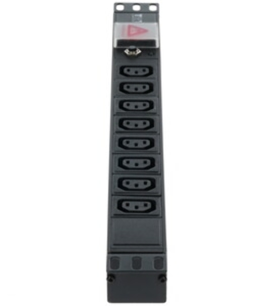 Блок распределения питания Lanmaster TWT-PDU19-10A8C3 гор.размещ. 8xC13 базовые 10A C14