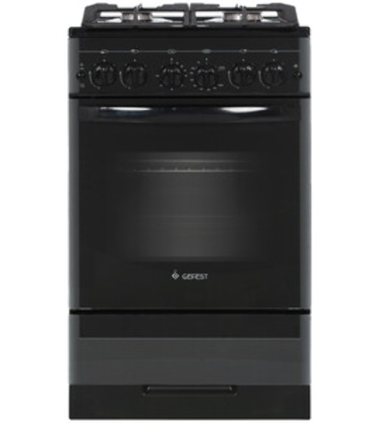 Плита газовая Gefest ПГ 5500-02 0115 черный, конфорок 4 шт, духовка 52 л, 50 см x 85 см x 58.5 см