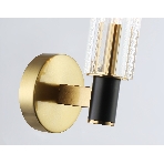 Настенный светильник Ambrella light LH55517 BK/BS/CL черный/латунь/прозрачный E14 max 40W 120*100*250, фото3