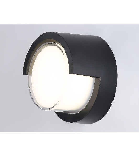 Уличный настенный архитектурный светильник ST5231 BK черный IP65 LED 4200K 12W D169*100