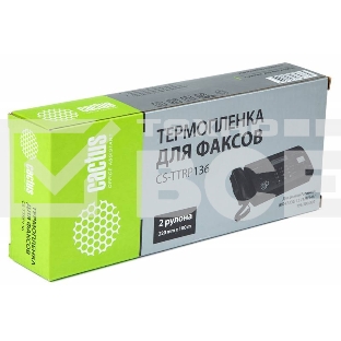 Термопленка Cactus CS-TTRP136 (2x100м) для факсов Panasonic (KXF-A136) FP10х/121/128/141/195/2хх/300