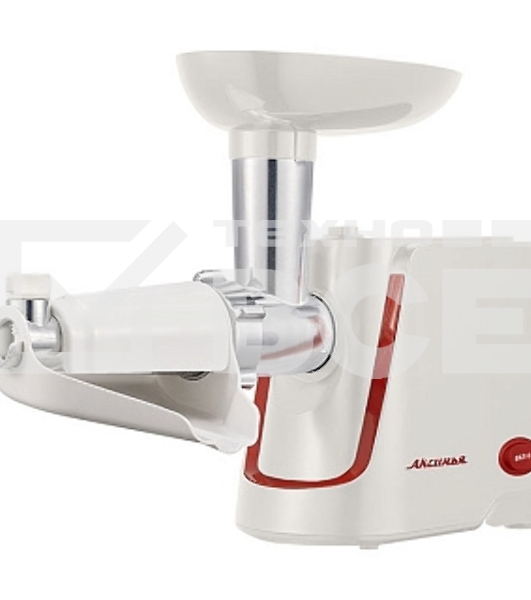 Мясорубка электрическая АКСИНЬЯ КС-2002 белый с красным: 2000 Вт + НАСАДКА ДЛЯ ТОМАТОВ (4)+ПОДАРОК