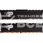 Оперативная память Patriot Signature Premium, DDR4, 8GB (2x4 GB), 2666 MHz, CL19, радиатор, чёрный, фото 1