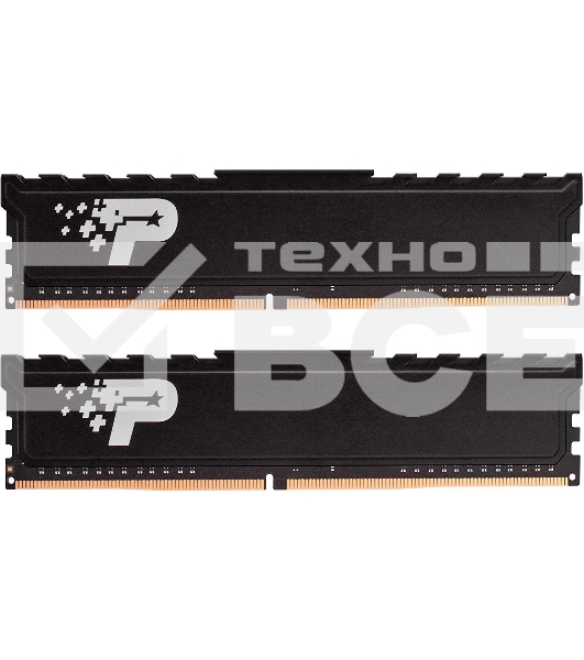 Оперативная память Patriot Signature Premium, DDR4, 8GB (2x4 GB), 2666 MHz, CL19, радиатор, чёрный