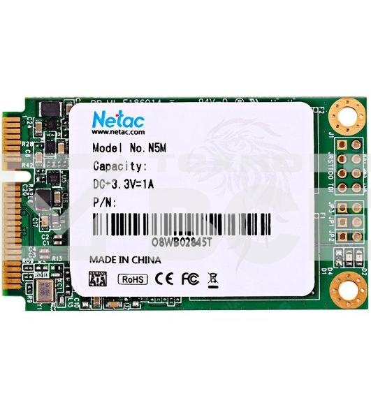 Накопитель SSD Netac N5M, 512GB, mSATA, R/W 540/490