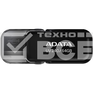 Флеш диск 64GB ADATA UV240, USB 2.0, Черный