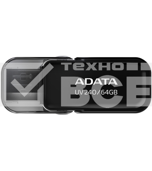 Флеш диск 64GB ADATA UV240, USB 2.0, Черный