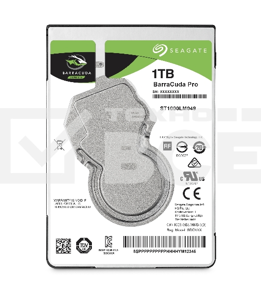 Жесткий диск Seagate HDD Mobile Barracuda25 Guardian (2.5'/ 1TB/ SATA 6Gb/s/ rmp 7200)