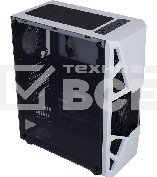 Компьютерный корпус AeroCool / Formula CL-3303W RGB белый без БП ATX 6x120mm 2xUSB2.0 1xUSB3.0 audio bott PSU