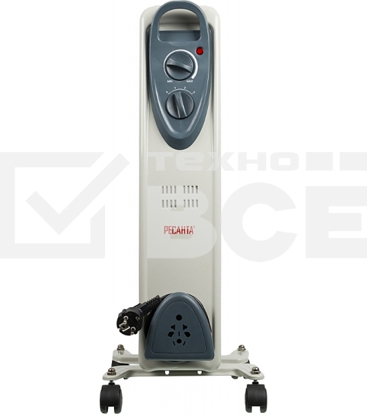 Обогреватель масляный Ресанта ОМ- 5Н (1 кВт) 67/3/6, 5 секц.