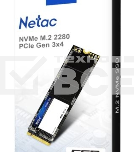 Накопитель SSD Netac N950E Pro, 2TB, PCIe 3.0 x4, M.2 2280, NVMe, R/W 3510/3148