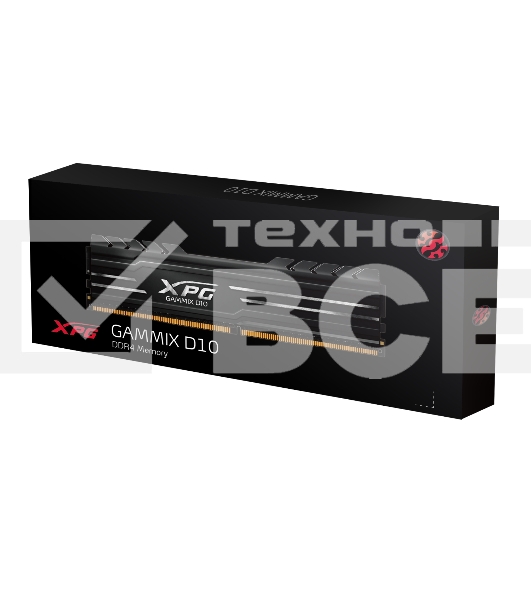 Оперативная память XPG Gammix D10, DDR4, 16GB (1x16GB), 3600MHz, CL18, с радиатором, черный