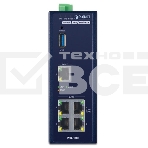 Коммутатор PLANET IVR-100 Industrial 5-Port 10/100/1000T VPN Security Gateway: Dual-WAN Failover and Load Balancing, Cyber Security, SPI Firewall, Content Filtering, DoS Attack Prevention, Port Range Forwarding, SSL VPN and robust hybrid VPN (IPSec/GRE/PP, фото2