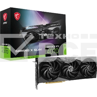 Видеокарта MSI RTX4070 GAMING X SLIM 12G PCI-E 4.0 12288Mb 192 GDDR6X 2610/21000 HDMIx1 DPx3 HDCP Ret