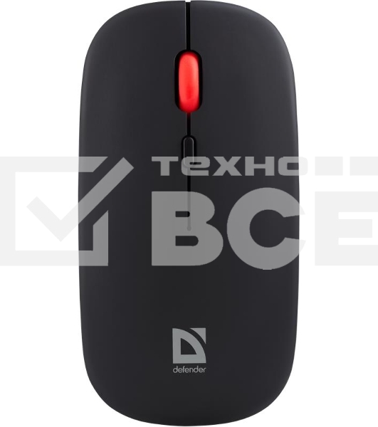 Мышь беспроводная Defender Vitrual MB-635 черный, 1600 dpi, радиоканал, Bluetooth, USB, кнопки - 4