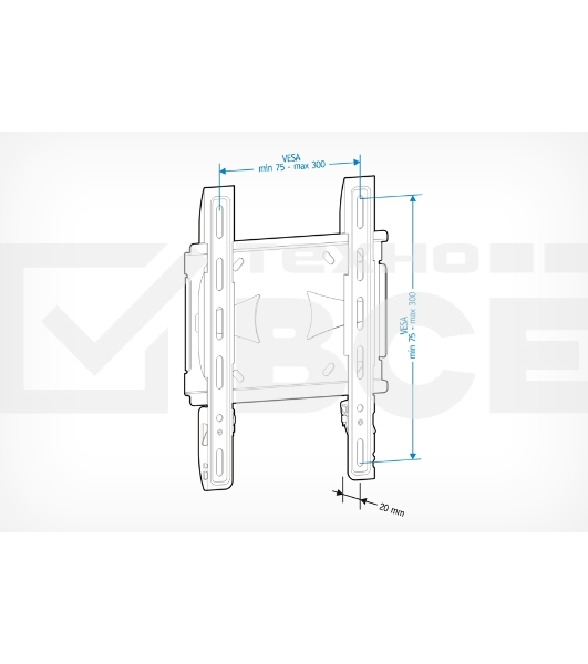 Кронштейн для телевизора Holder LCDS-5045 металлик 19