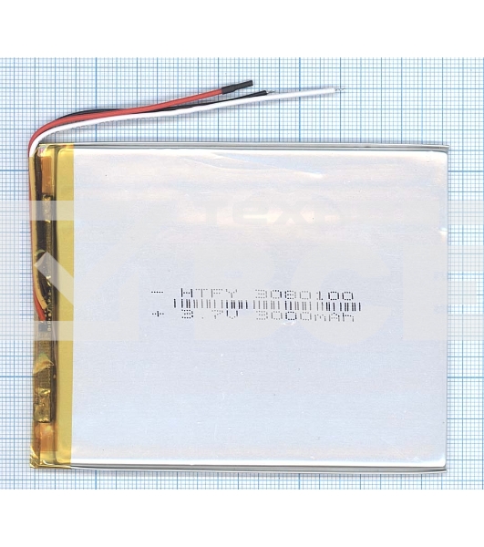 Аккумулятор Li-Pol (батарея) 3*80*100мм 3pin 3.7V/3000mAh