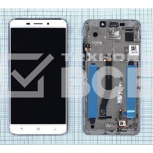 Дисплей для Asus ZenFone 3 Laser ZC551KL белый с рамкой