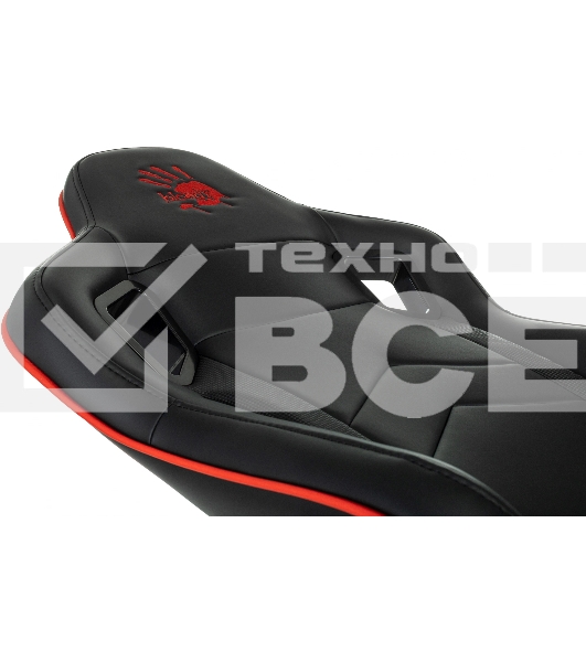 Кресло игровое A4Tech Bloody GC-840 черный, сиденье черный, эко.кожа, с подголов. крестов. металл черный, пластик черный