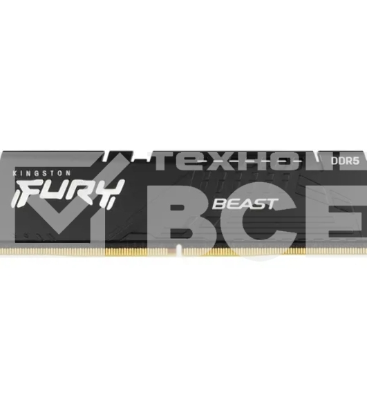 Оперативная память Kingston Fury Beast, DDR5, 8GB (1x8GB), 6000MHz, CL36, с радиатором, черный