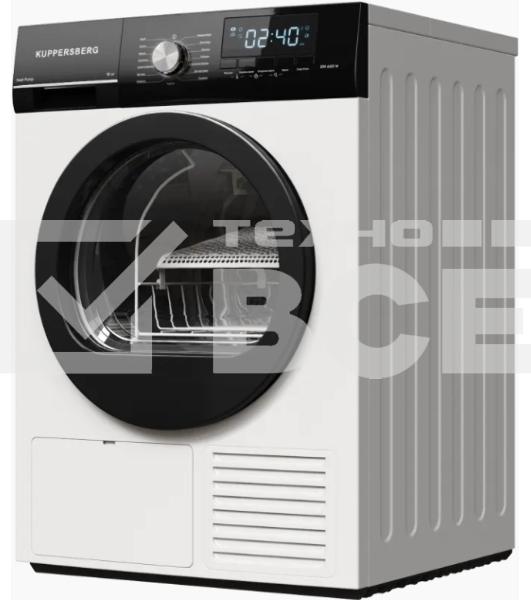 Сушильная машина Kuppersberg DM 660 W белый, 10 кг, сушка - конденсационная, программ - 15, 59.5 x 85 x 66.5 см