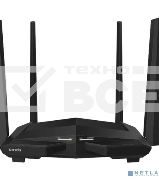 Двухдиапазонный AC1200 Гигабитный WiFi Маршрутизатор Tenda AC10U (AC 1200, LAN 3*10/100/1000, USB 2.0), 4 антенны 5dBi