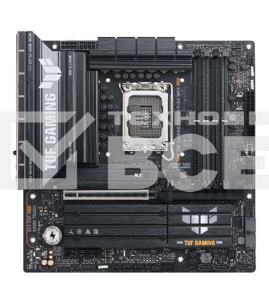Материнская плата ASUS TUF GAMING B860M-PLUS WIFI, LGA 1851, Intel B860, 4xDDR5, 4xSATA, 3xM.2, 1xPCIe 5.0 x16, 1xPCIe x4, 1xUSB-C, 4xUSB-A 3.2 Gen 1, 2xUSB-A 3.2 Gen 2, 1xHDMI, 1xDP, 1x2.5Gb LAN, 7.1, mATX