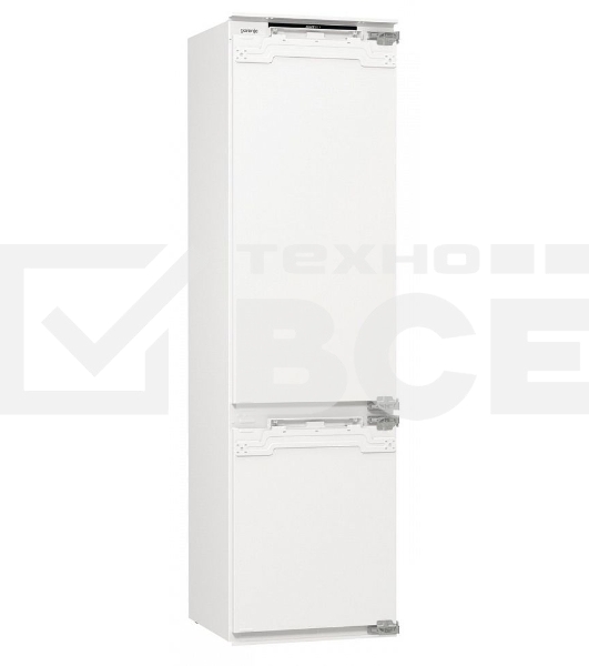 Встраиваемый холодильник Gorenje NRKI519E82WF, 193 см, электронное управление, цифровой дисплей, Wi-Fi, NoFrost Dual, Multiflow 360, контейнер CrispZone с контролем влажности, функция ConvertActive, AdaptTech, MultiAdjust, жесткое крепление, инверторный компрессор, уровень шума 35 дБ