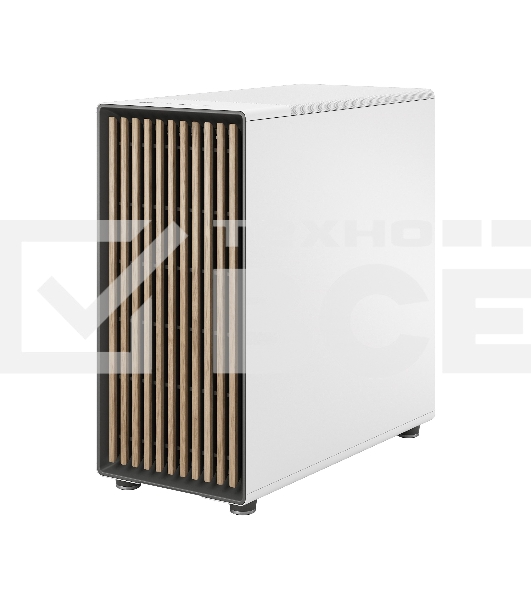 Компьютерный корпус без блока питания Fractal Design North XL TG Dark Tint, Full-Tower, 3x140мм, 2xUSB-A 3.2 + 1xUSB 3.2 Type-C E-ATX, ATX, mATX, mITX Wood panel, Chalk белый