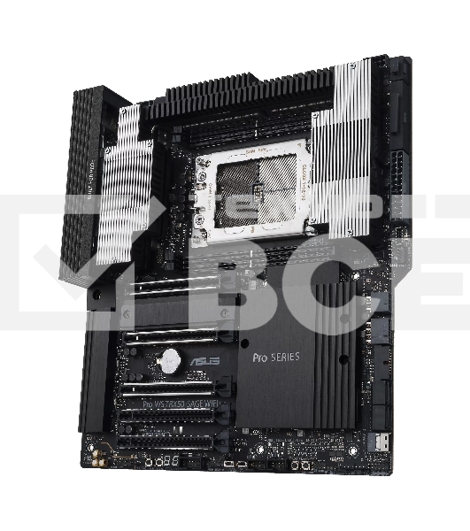 Материнская плата ASUS Pro WS TRX50-SAGE WIFI, sTR5, AMD TRX50, 4xDDR5, 4xSATA, 3xM.2, 1xSlimSAS, 1xPCI-E 5.0 x8, 1xPCI-E 4.0 x16, 1xPCI-E 4.0 x4, 2x 10Gb LAN, 2xUSB-A 2.0, 6xUSB-A 3.2 Gen 2, 1xUSB-C 3.2 Gen 2x2, 2x3.5 мм, 5.1, E-ATX
