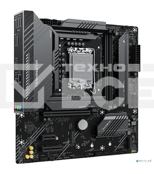 Материнская плата Maxsun MS-Terminator B760M GKD5 DARK, LGA1700, Intel B760, 2xDDR5, 4xSATA, 3xM.2, 1xPCIe 4.0 x16, 1xPCIe 4.0 x4, 1xPCIe 3.0 x1, 1xHDMI, 1xDP, 1x2.5Gb LAN, 1xUSB-C 20Gbps, 2xUSB-A 10Gbps, 3xUSB-A 2.0, 3x3.5 мм, 7.1, mATX